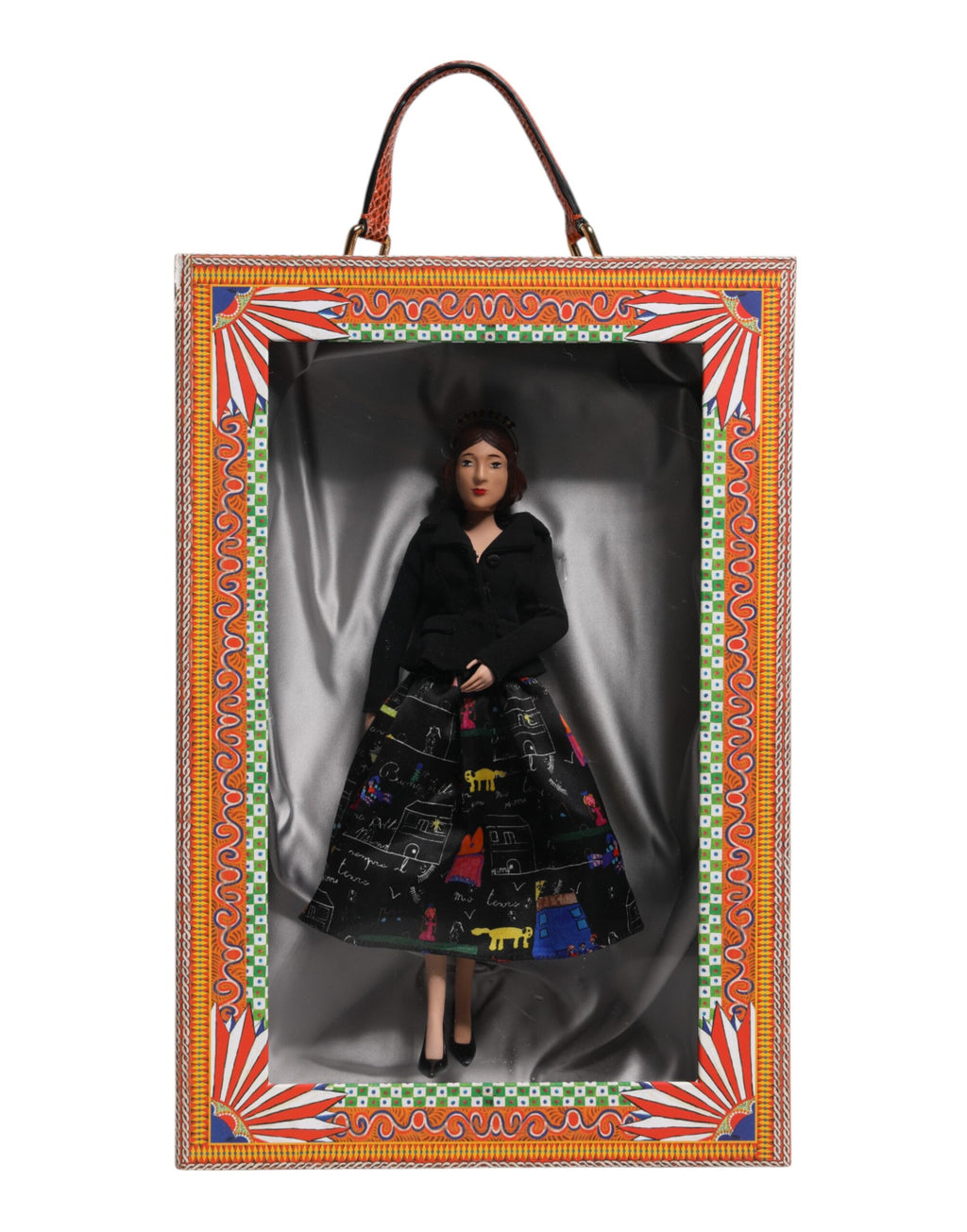 Dolce & Gabbana Abito Nero Ceramica Porcellana Moda Pelle Sicilia Bambole