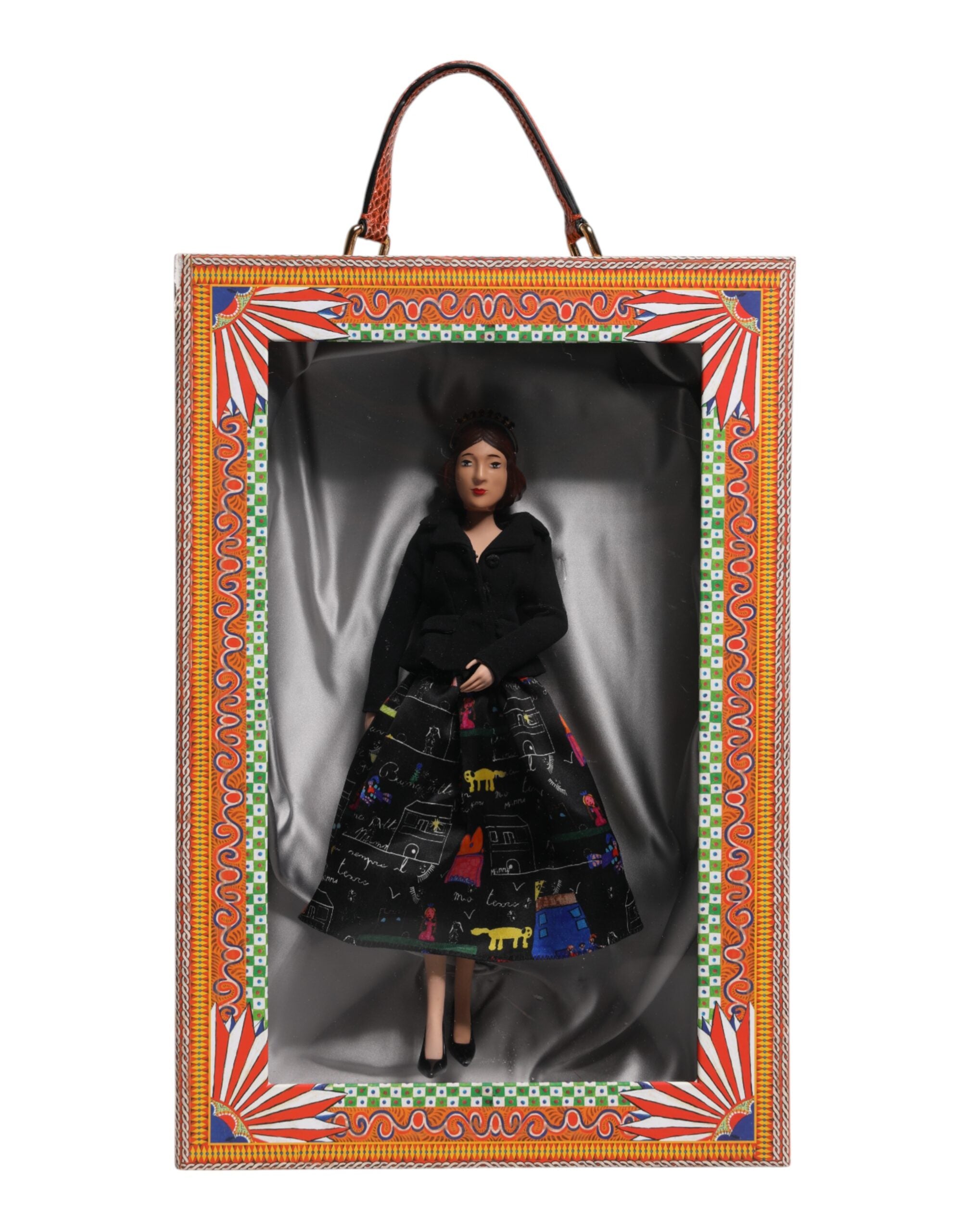 Dolce & Gabbana Abito Nero Ceramica Porcellana Moda Pelle Sicilia Bambole