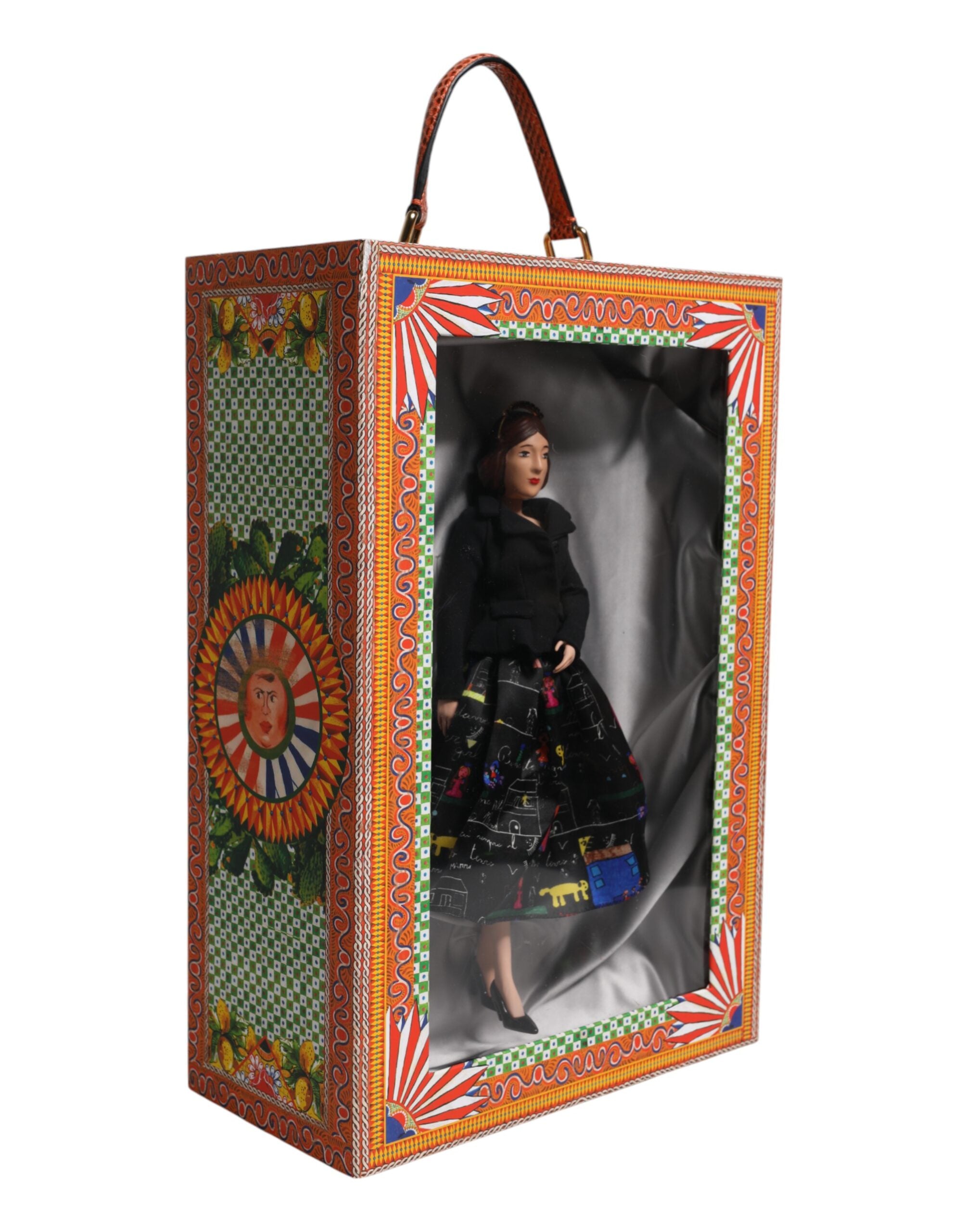 Dolce & Gabbana Abito Nero Ceramica Porcellana Moda Pelle Sicilia Bambole