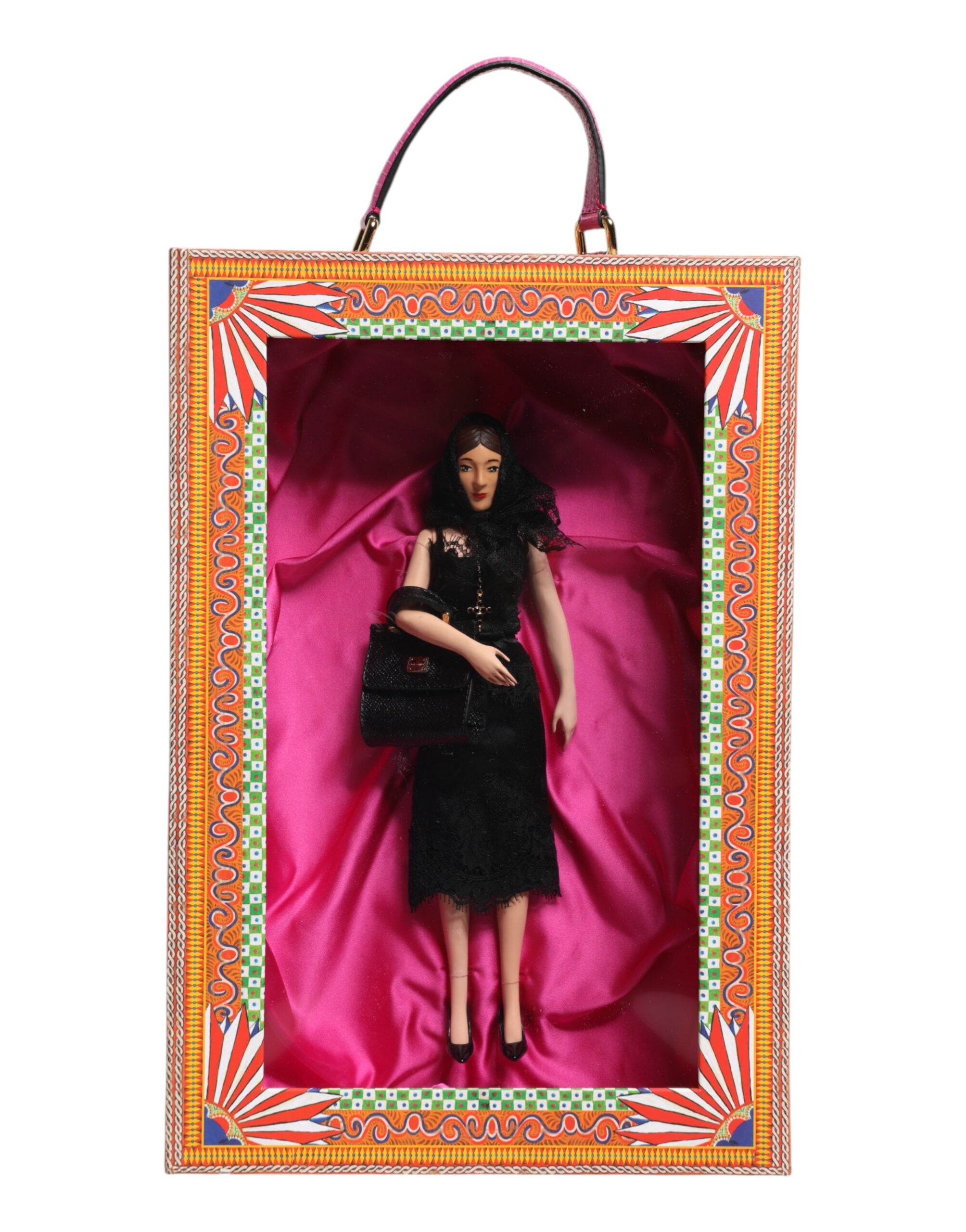 Dolce & Gabbana Abito Nero Ceramica Porcellana Moda Pelle Sicilia Bambole
