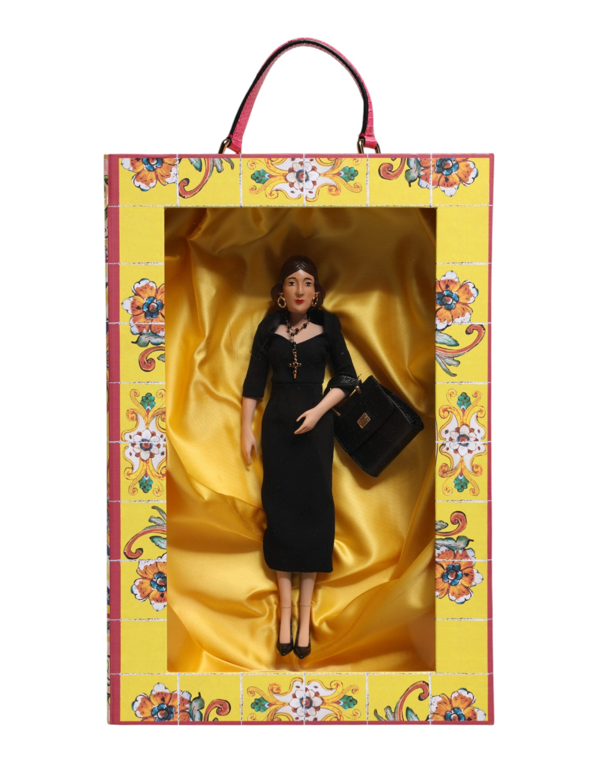 Dolce & Gabbana Abito Nero Ceramica Porcellana Moda Pelle Sicilia Bambole