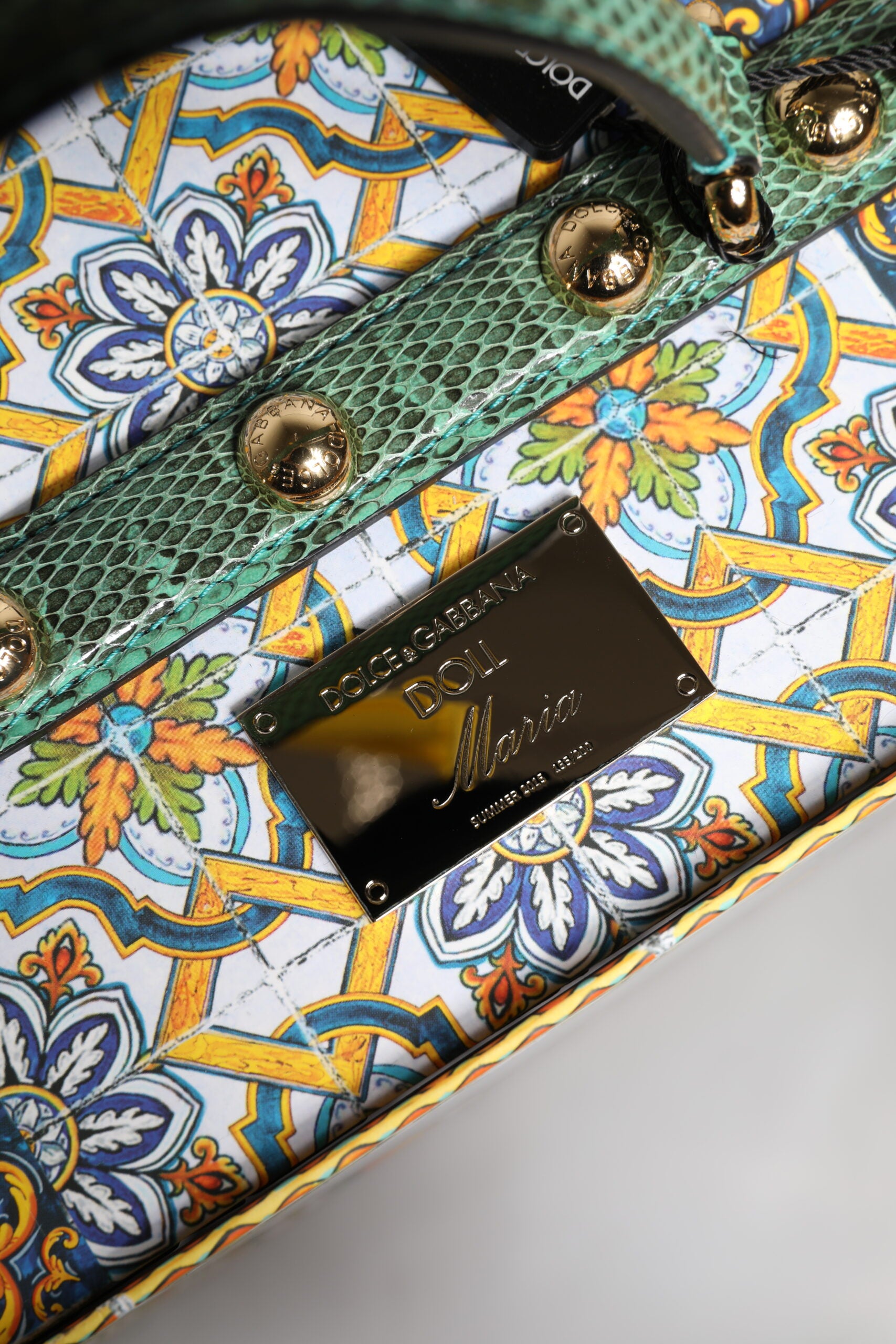 Dolce & Gabbana Abito Nero Ceramica Porcellana Moda Pelle Bambole Siciliane