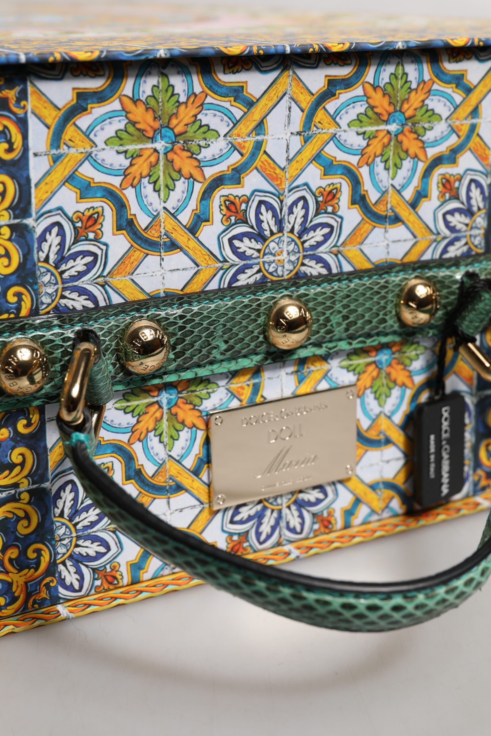 Dolce & Gabbana Abito Nero Ceramica Porcellana Moda Pelle Bambole Siciliane