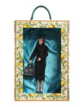 Dolce & Gabbana Abito nero MARIA Porcellana Sfilata Pelle Sicily Dolls