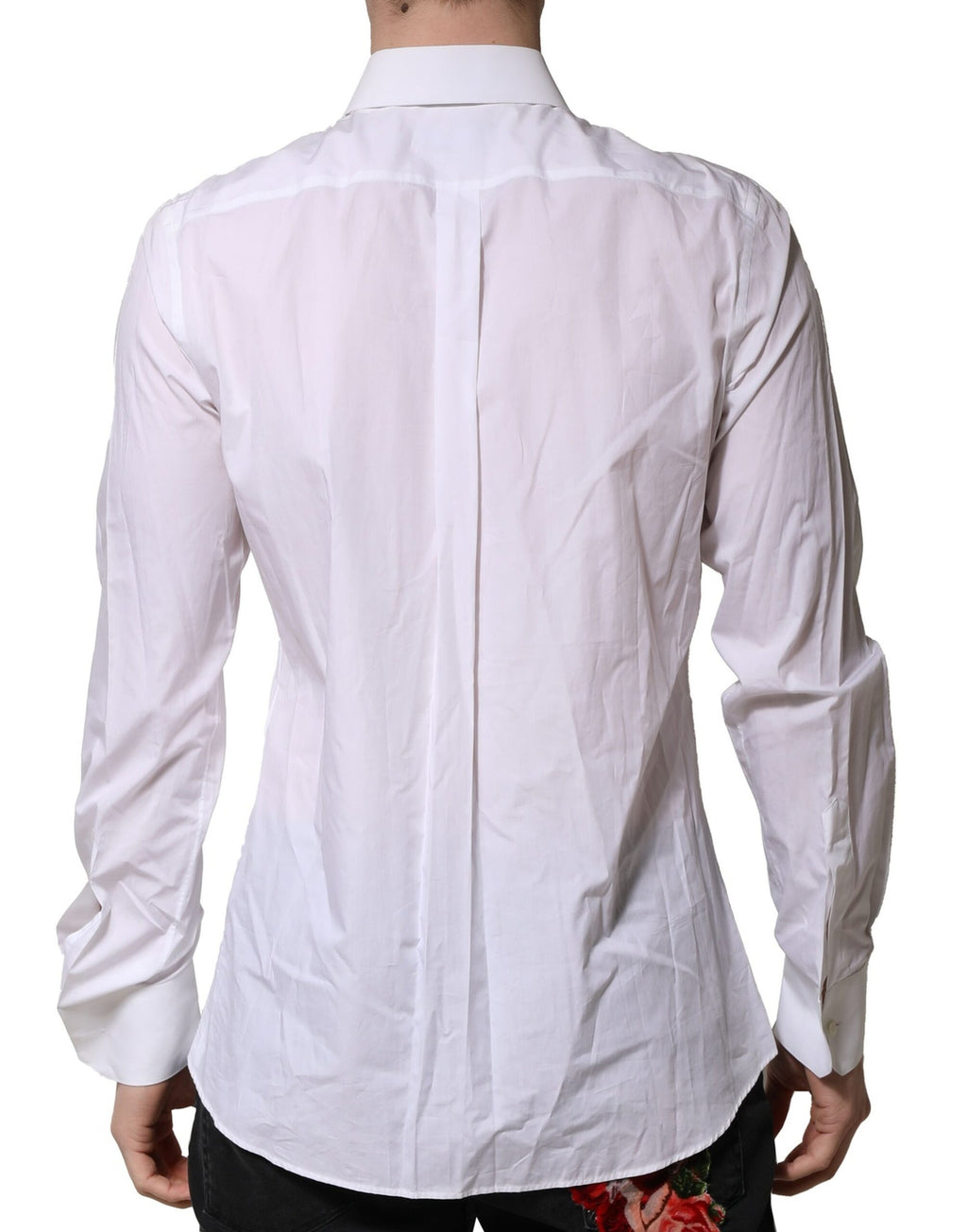 Camicia elegante da uomo Dolce & Gabbana bianca MARTINI a maniche lunghe