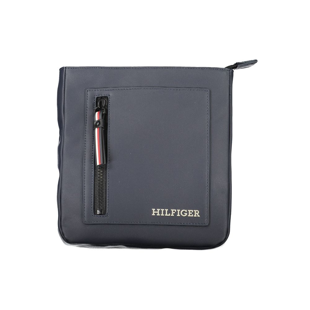 Borsa a tracolla da uomo in poliuretano blu navy Tommy Hilfiger