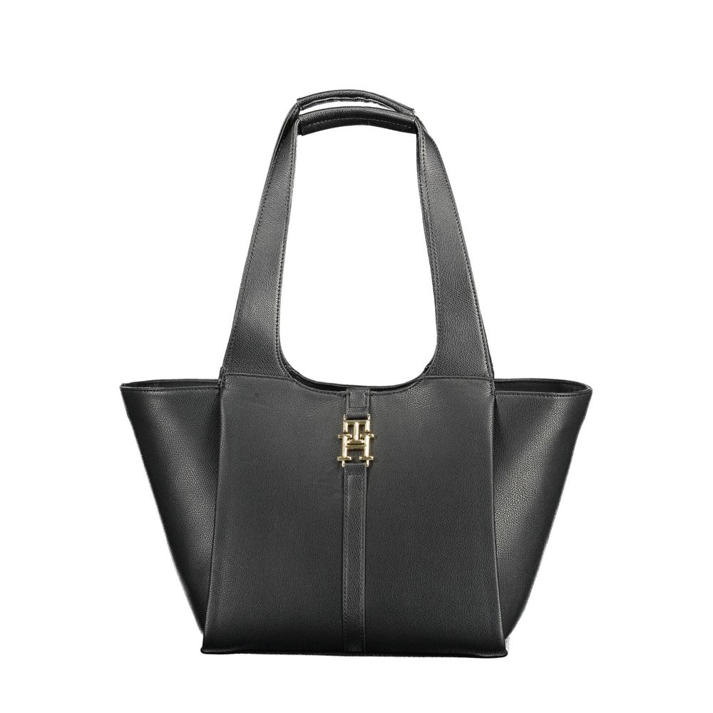 Borsa a Mano da Donna Tommy Hilfiger in Poliuretano Nera