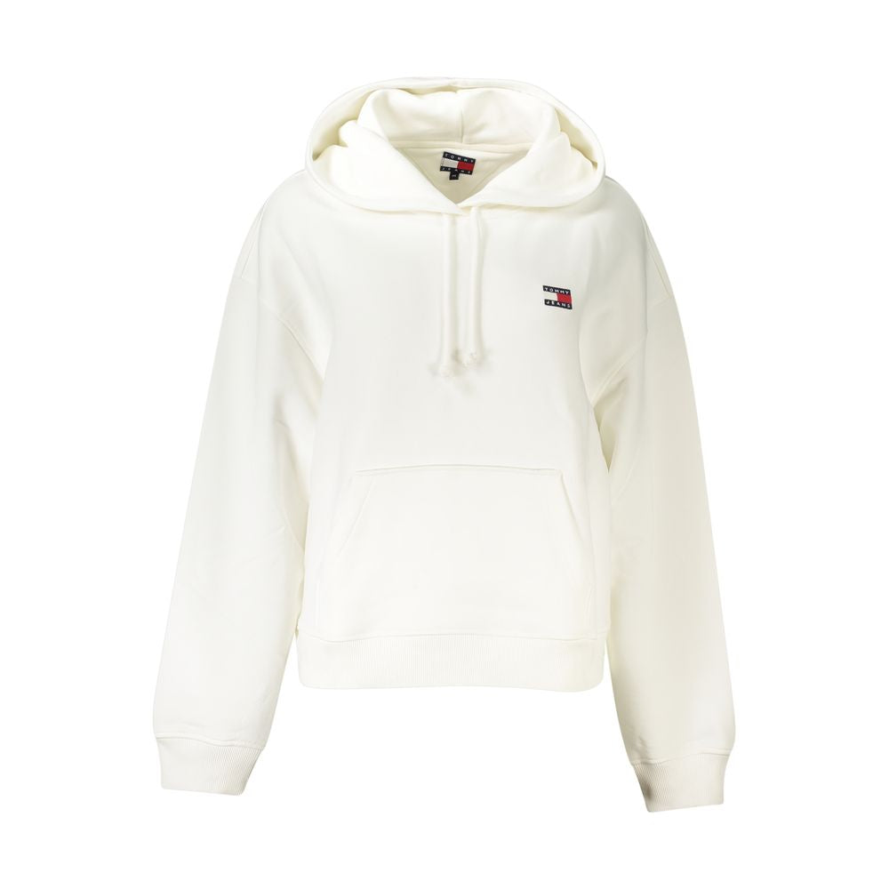 Tommy Hilfiger Felpa Bianca in Cotone da Donna