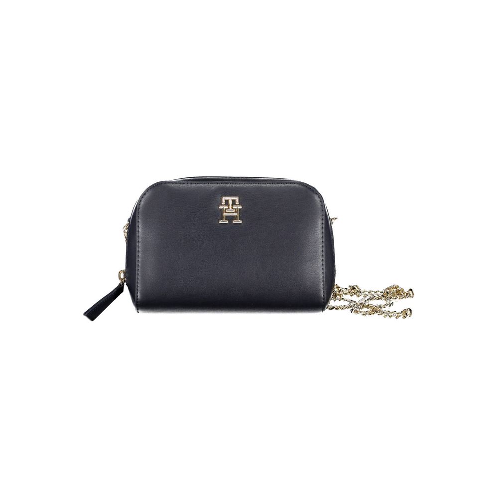 Borsa da donna in poliuretano blu Tommy Hilfiger
