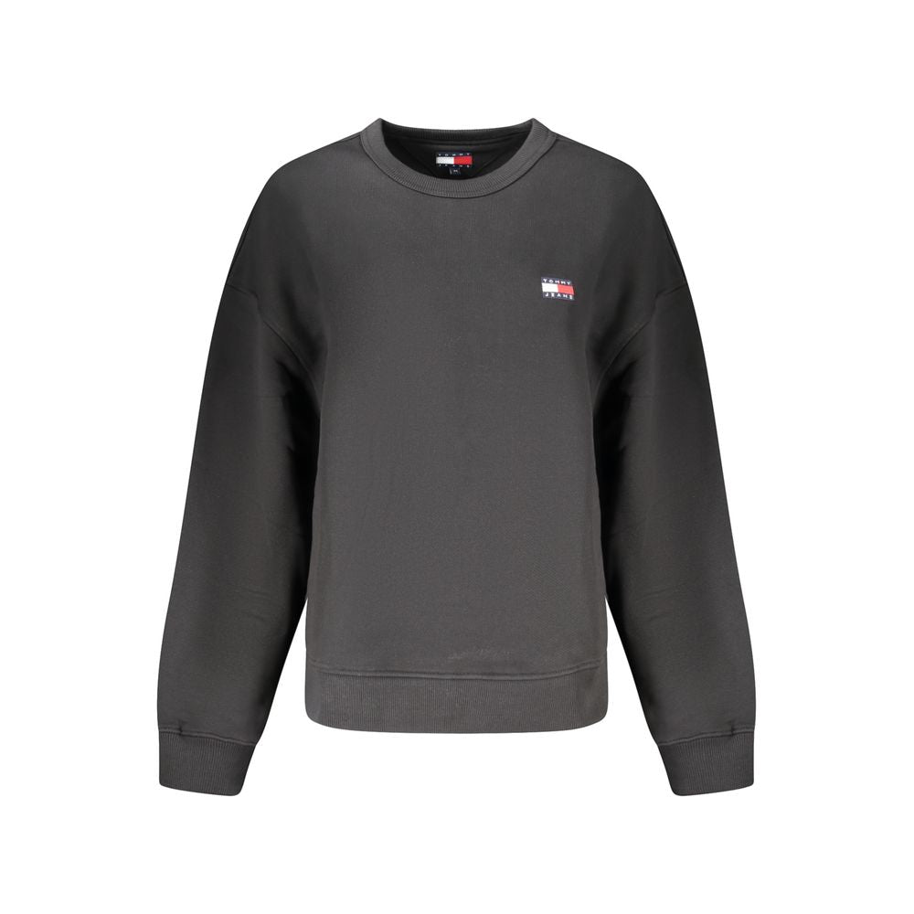 Tommy Hilfiger Felpa Donna in Cotone Nera