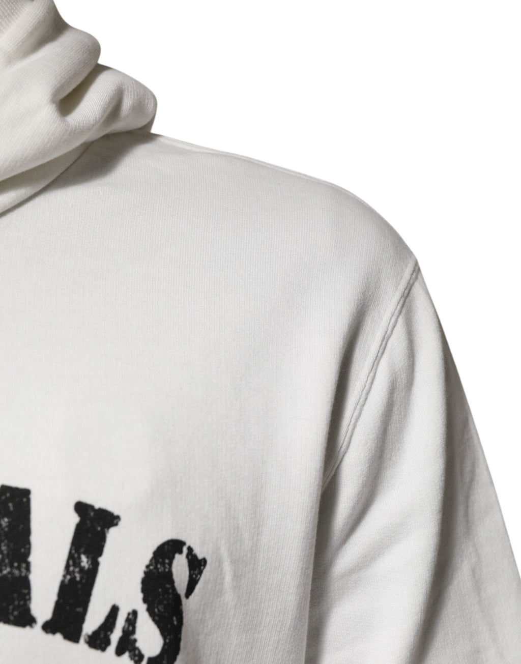 Dolce & Gabbana Maglione con cappuccio in cotone bianco con stampa DG ROYAL