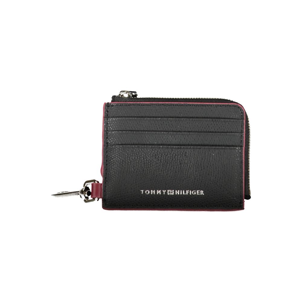 Portacarte da uomo in pelle nera Tommy Hilfiger