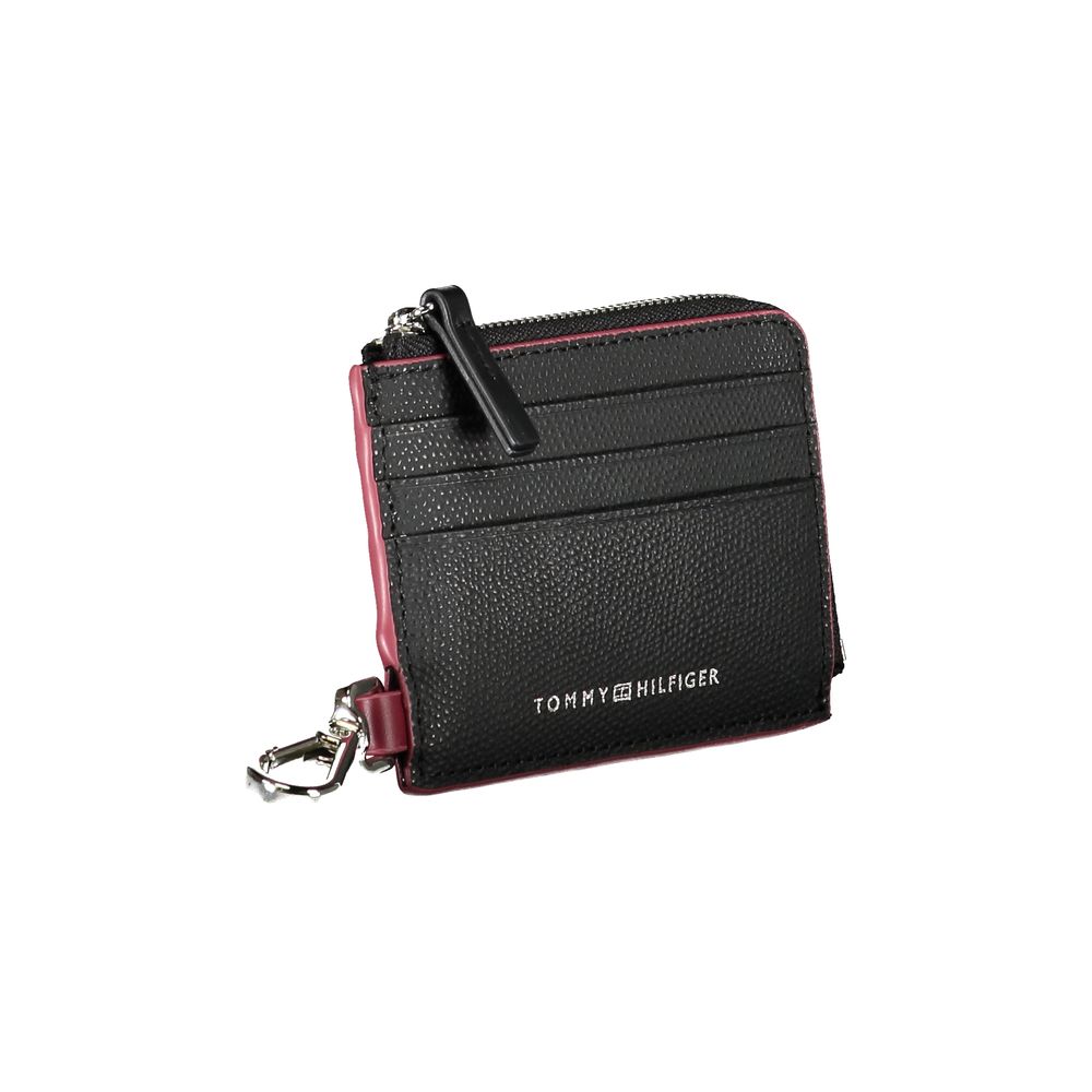 Portacarte da uomo in pelle nera Tommy Hilfiger