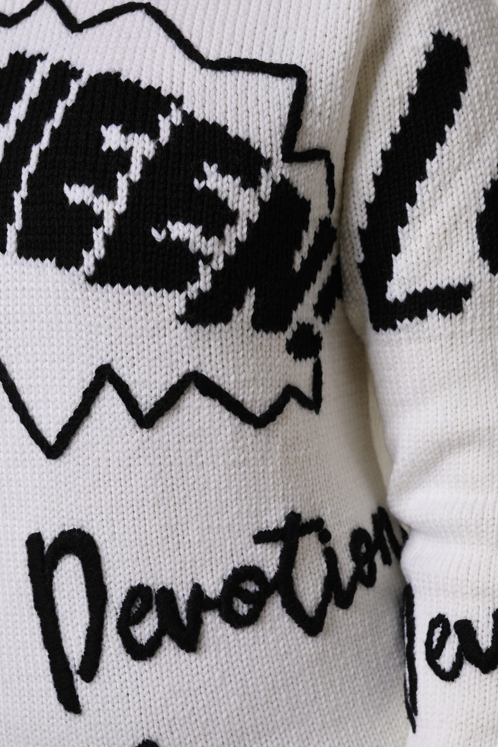Dolce & Gabbana Maglione Girocollo in Maglia di Lana Bianco