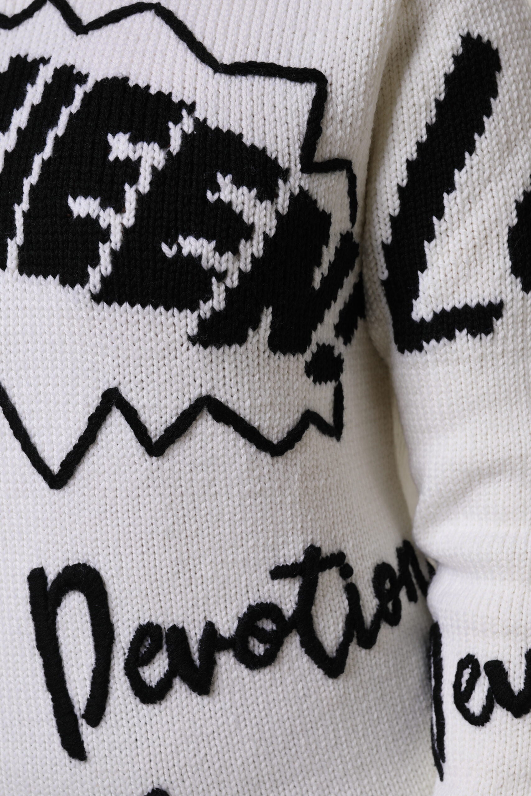 Dolce & Gabbana Maglione Girocollo in Maglia di Lana Bianco