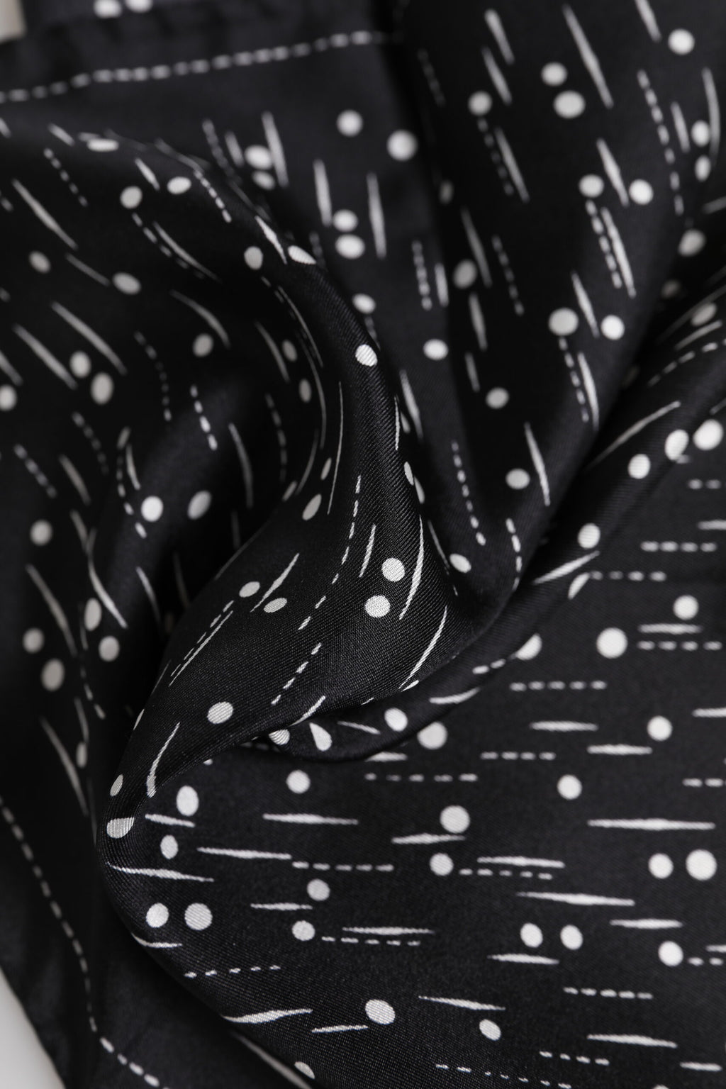 Foulard quadrato da uomo Dolce & Gabbana stampato bianco e nero