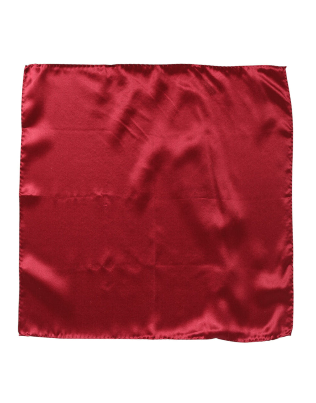 Fazzoletto foulard quadrato in raso di seta rosso tinta unita Dolce & Gabbana