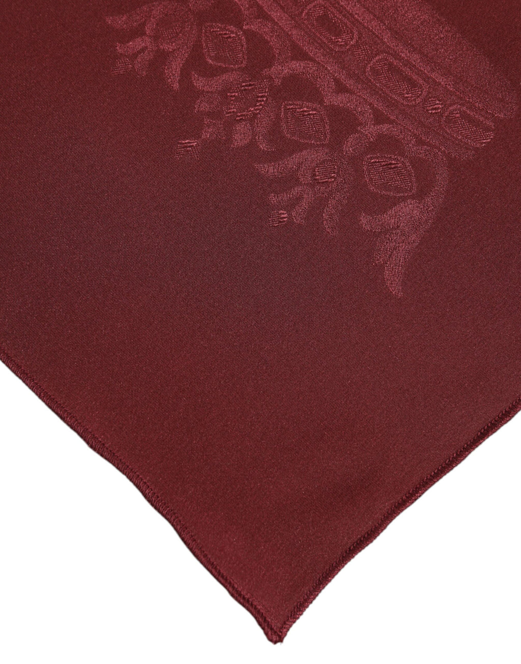 Foulard da uomo quadrato in seta bordeaux Dolce & Gabbana Crown