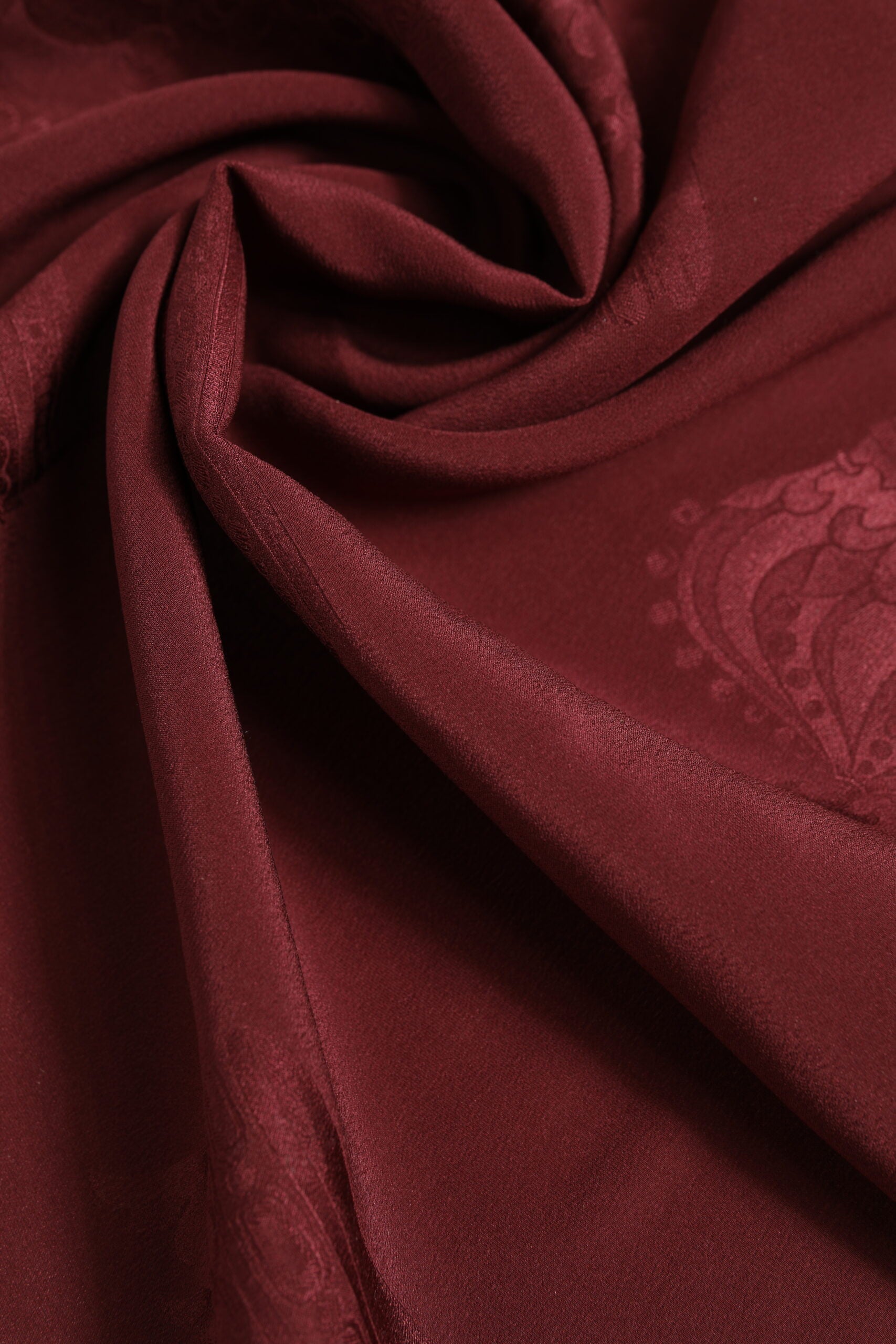Foulard da uomo quadrato in seta bordeaux Dolce & Gabbana Crown