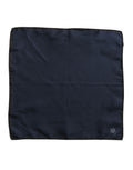 Foulard da uomo in seta Dolce & Gabbana blu con corona DG