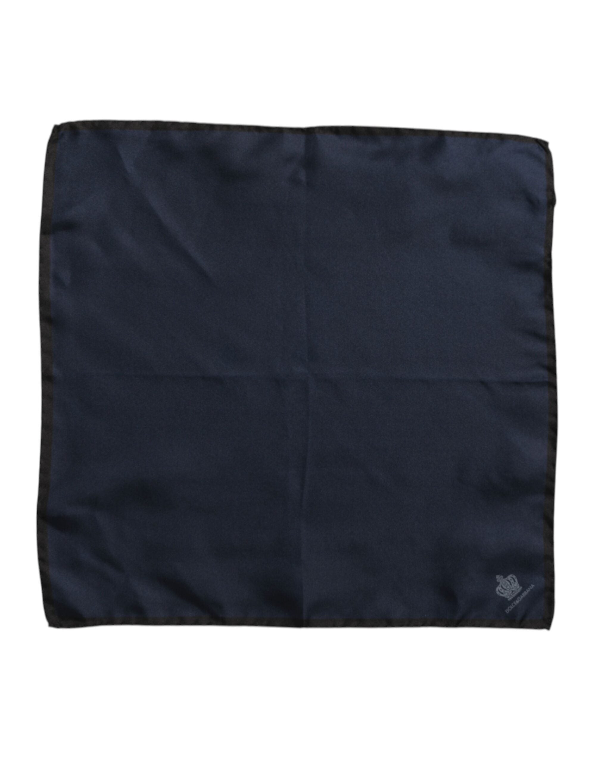 Foulard da uomo in seta Dolce & Gabbana blu con corona DG