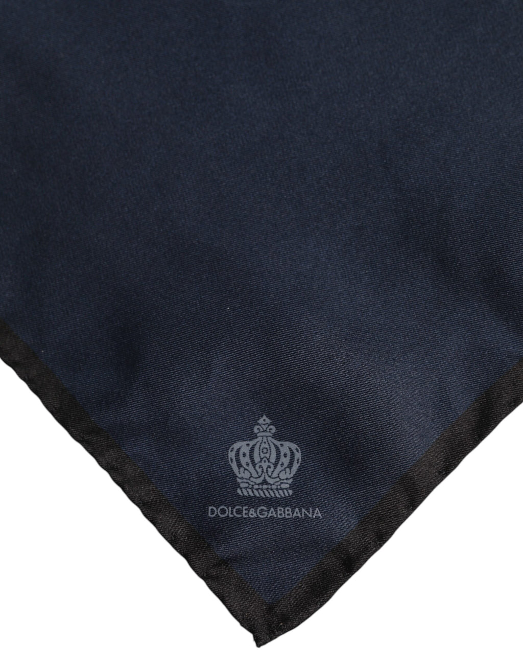 Foulard da uomo in seta Dolce & Gabbana blu con corona DG