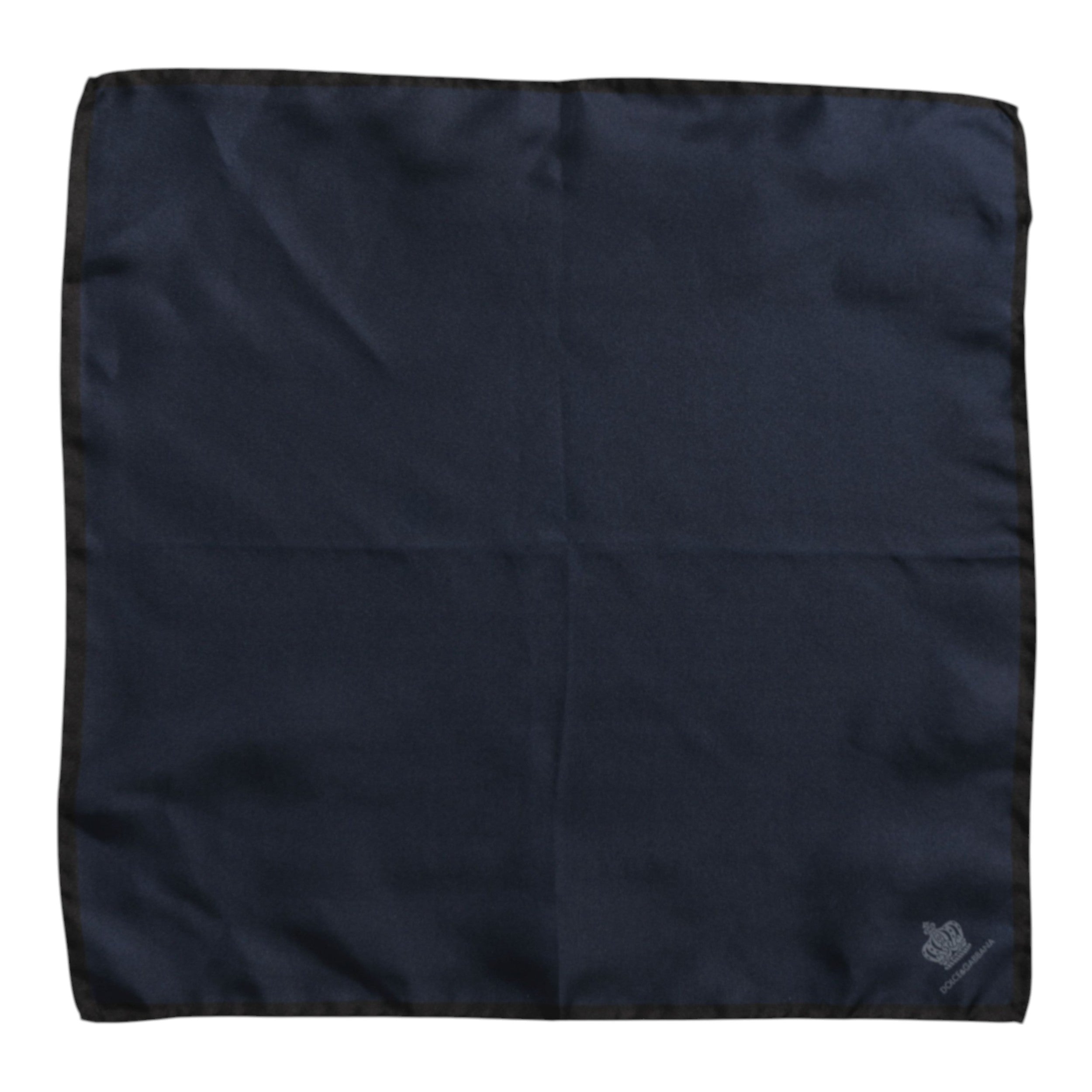 Foulard da uomo in seta Dolce & Gabbana blu con corona DG