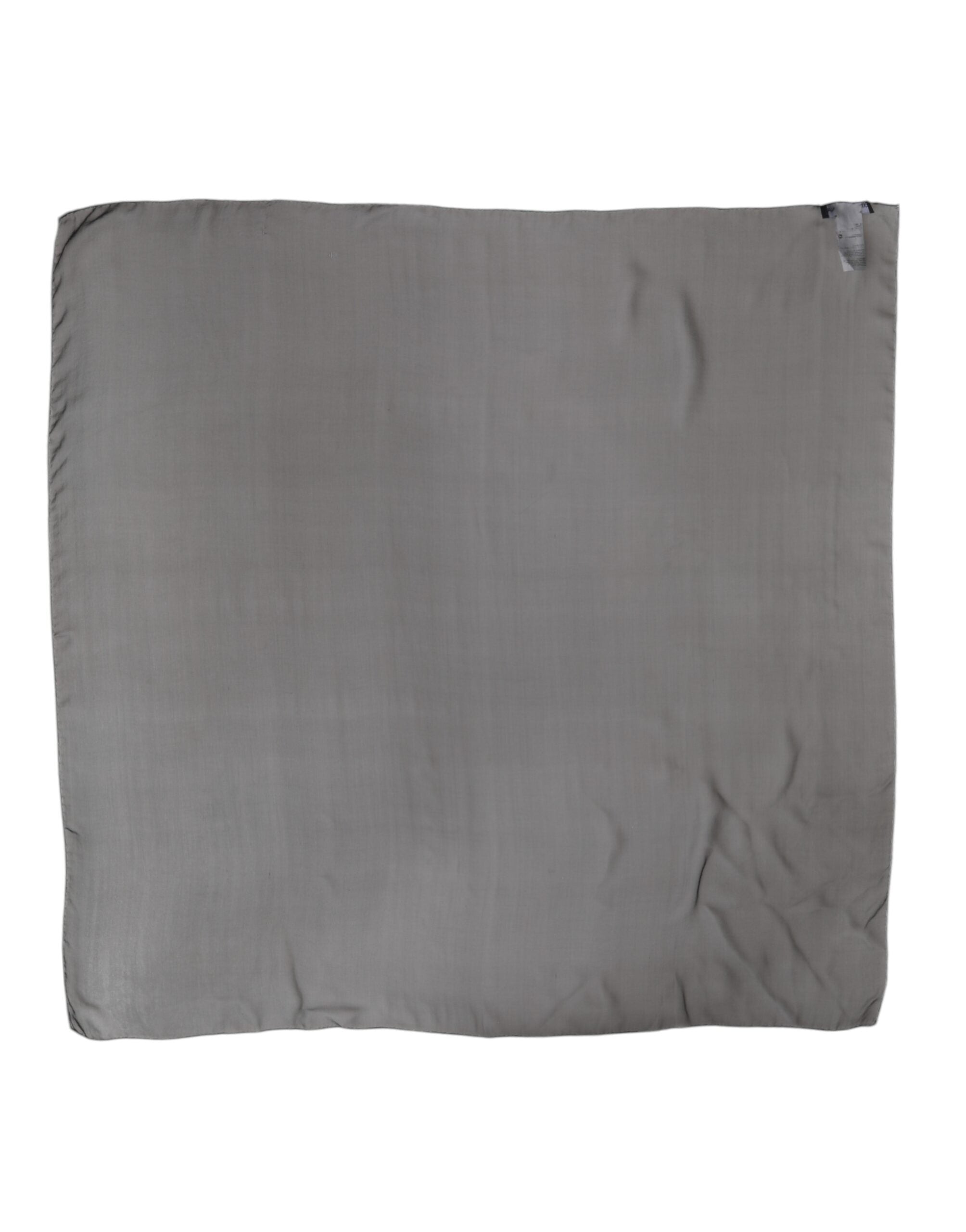 Foulard Dolce & Gabbana da donna quadrato in seta grigio e nero