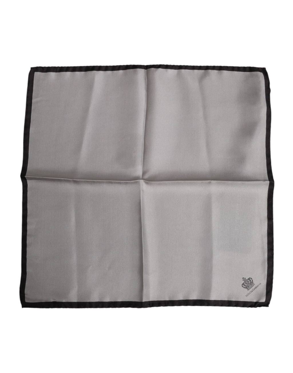 Foulard da uomo in seta Dolce & Gabbana grigio con corona DG