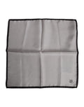 Foulard da uomo in seta Dolce & Gabbana grigio con corona DG