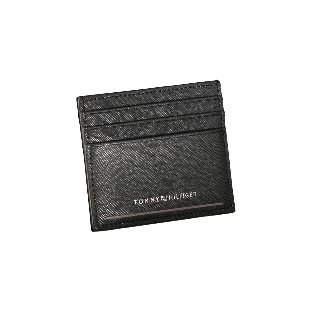 Portafoglio da uomo Tommy Hilfiger in pelle nera