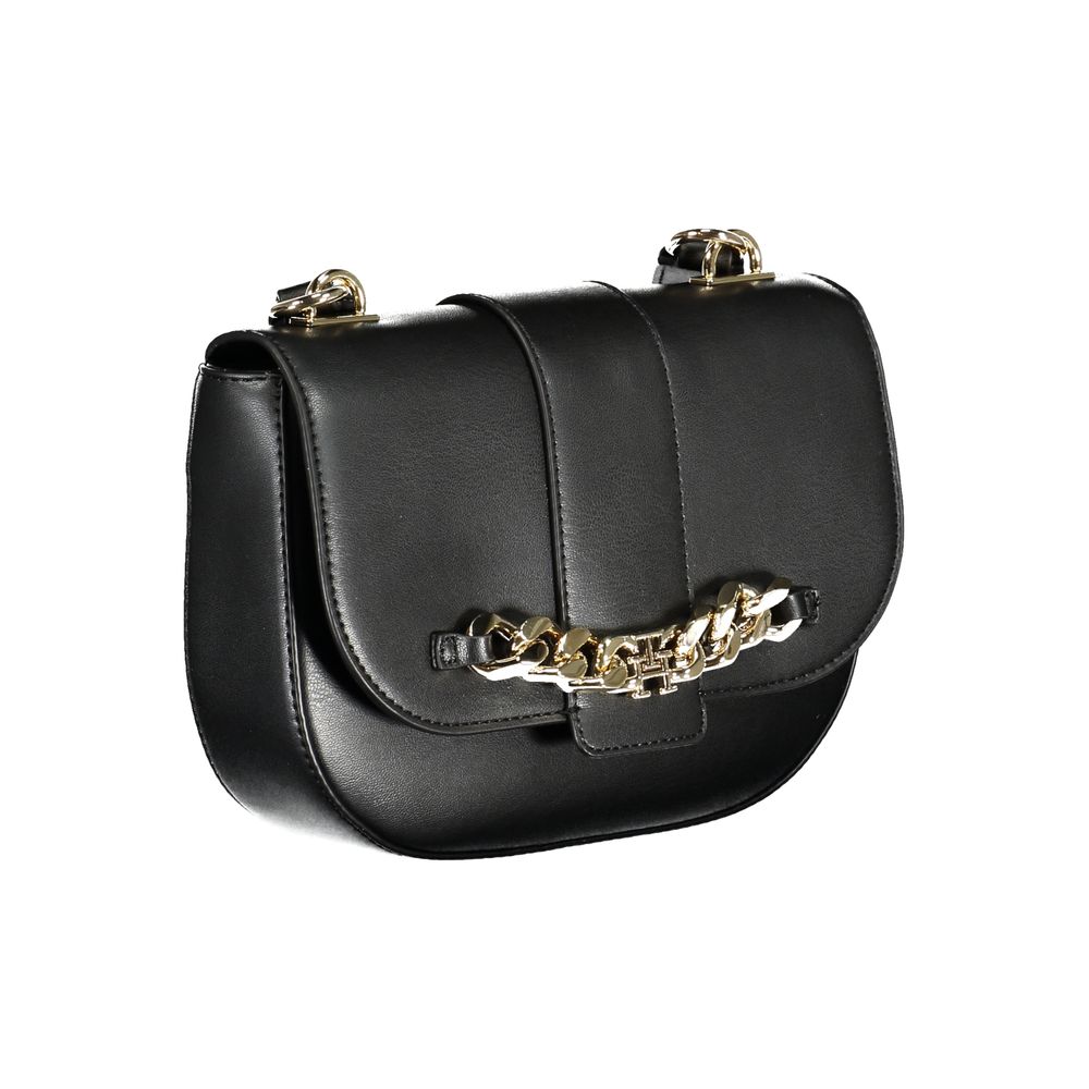 Borsa da donna Tommy Hilfiger in poliuretano nero