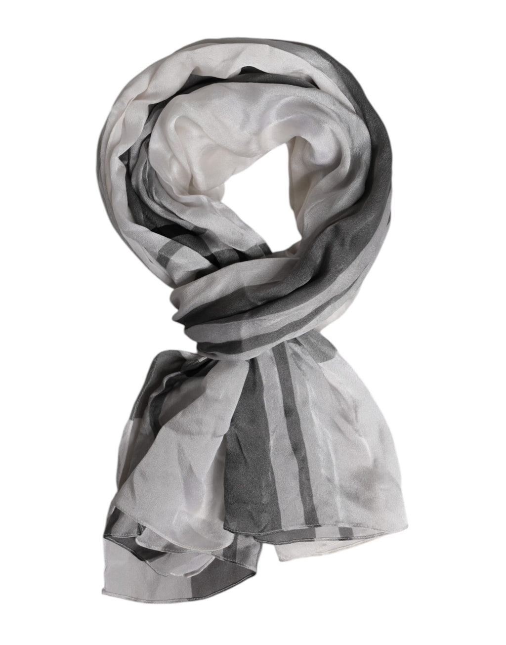 Sciarpa Foulard Dolce & Gabbana in Seta Bianca e Nera