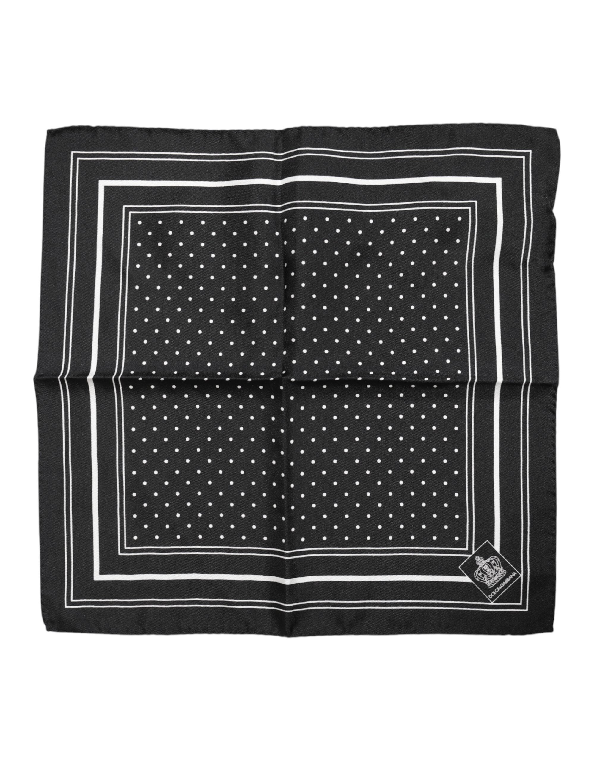 Foulard/Sciarpa Uomo Dolce & Gabbana a Pois Bianchi e Neri