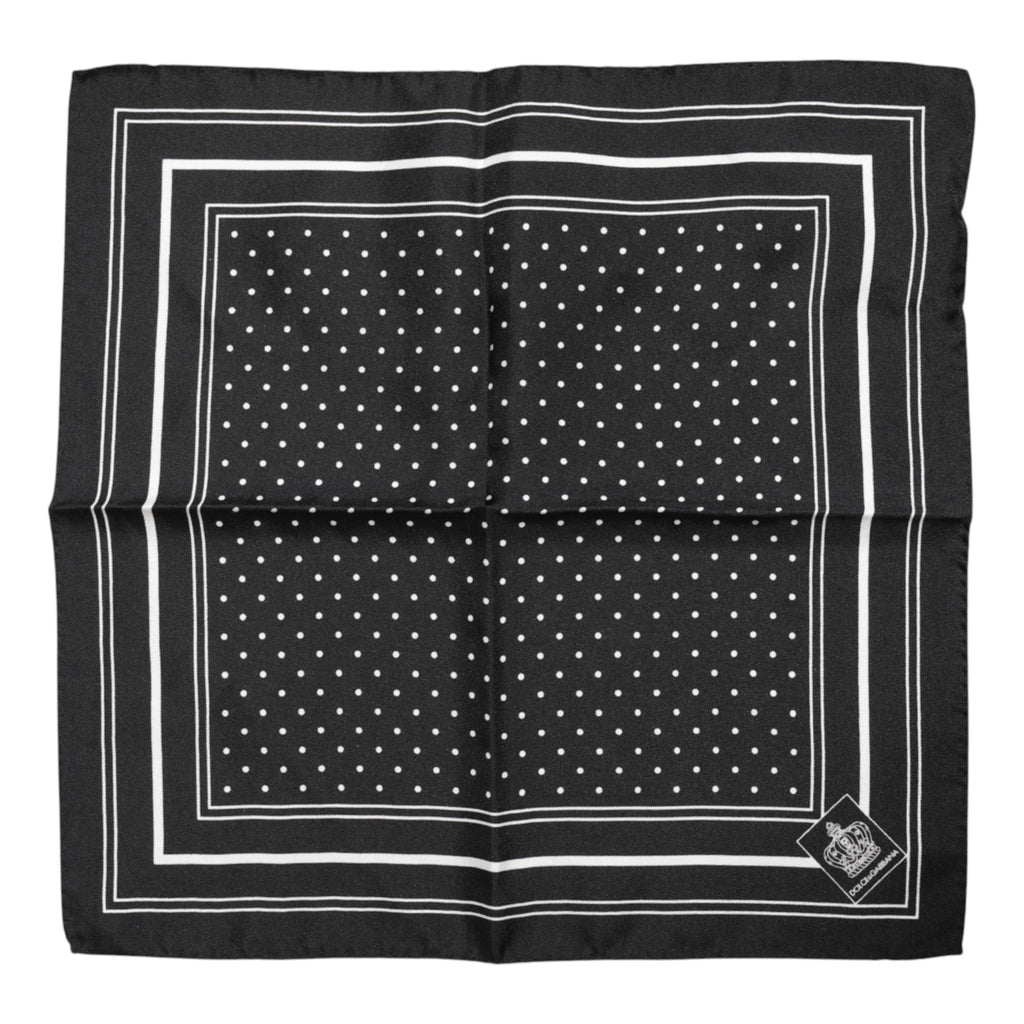 Foulard/Sciarpa Uomo Dolce & Gabbana a Pois Bianchi e Neri