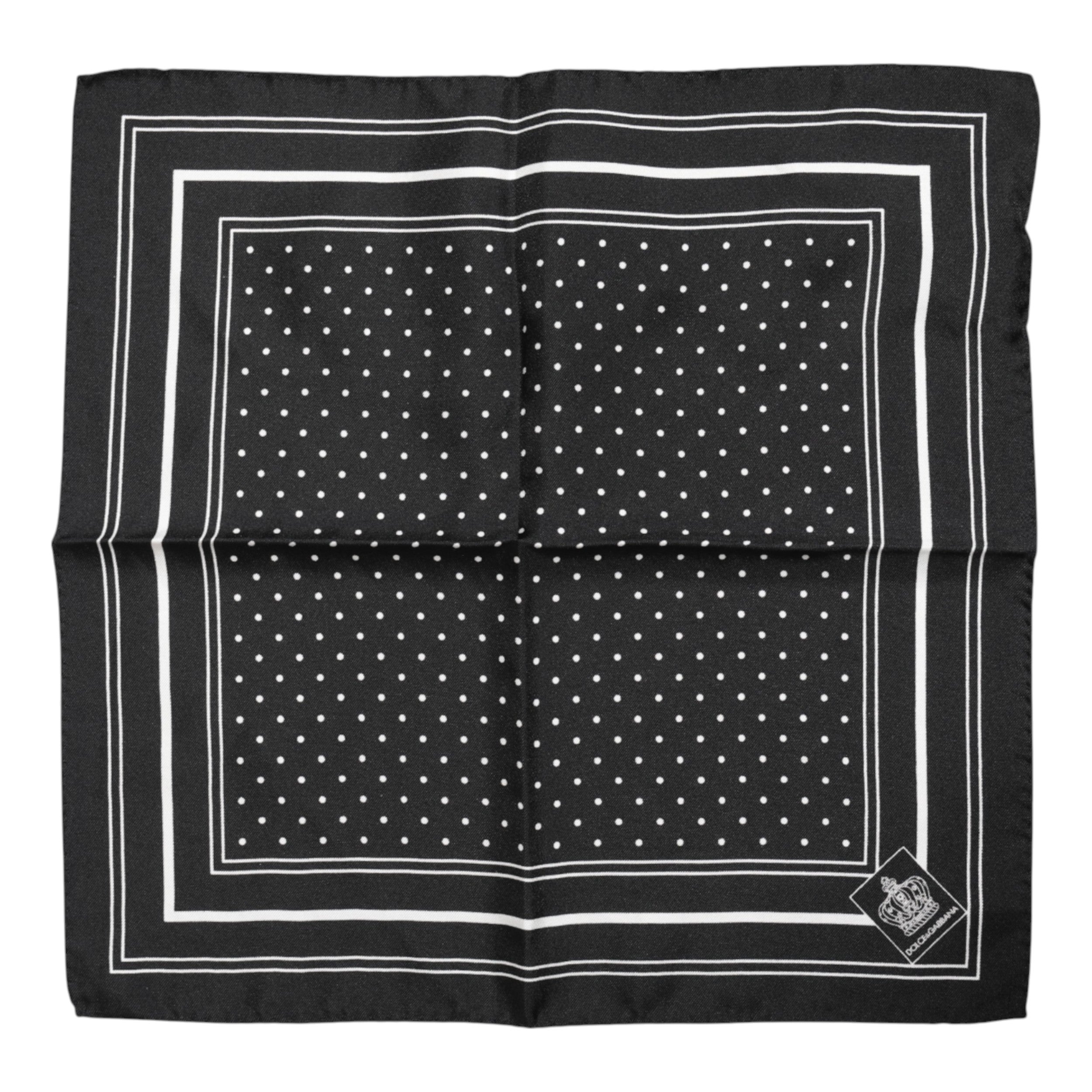 Foulard/Sciarpa Uomo Dolce & Gabbana a Pois Bianchi e Neri