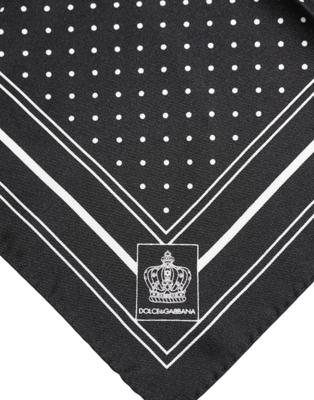 Foulard/Sciarpa Uomo Dolce & Gabbana a Pois Bianchi e Neri