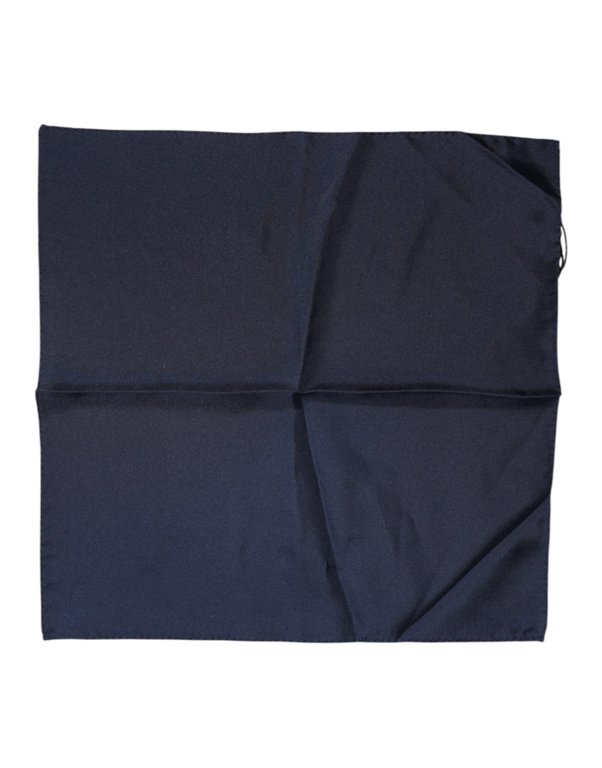 Foulard da Uomo Quadrato Dolce & Gabbana in Seta Blu Scuro