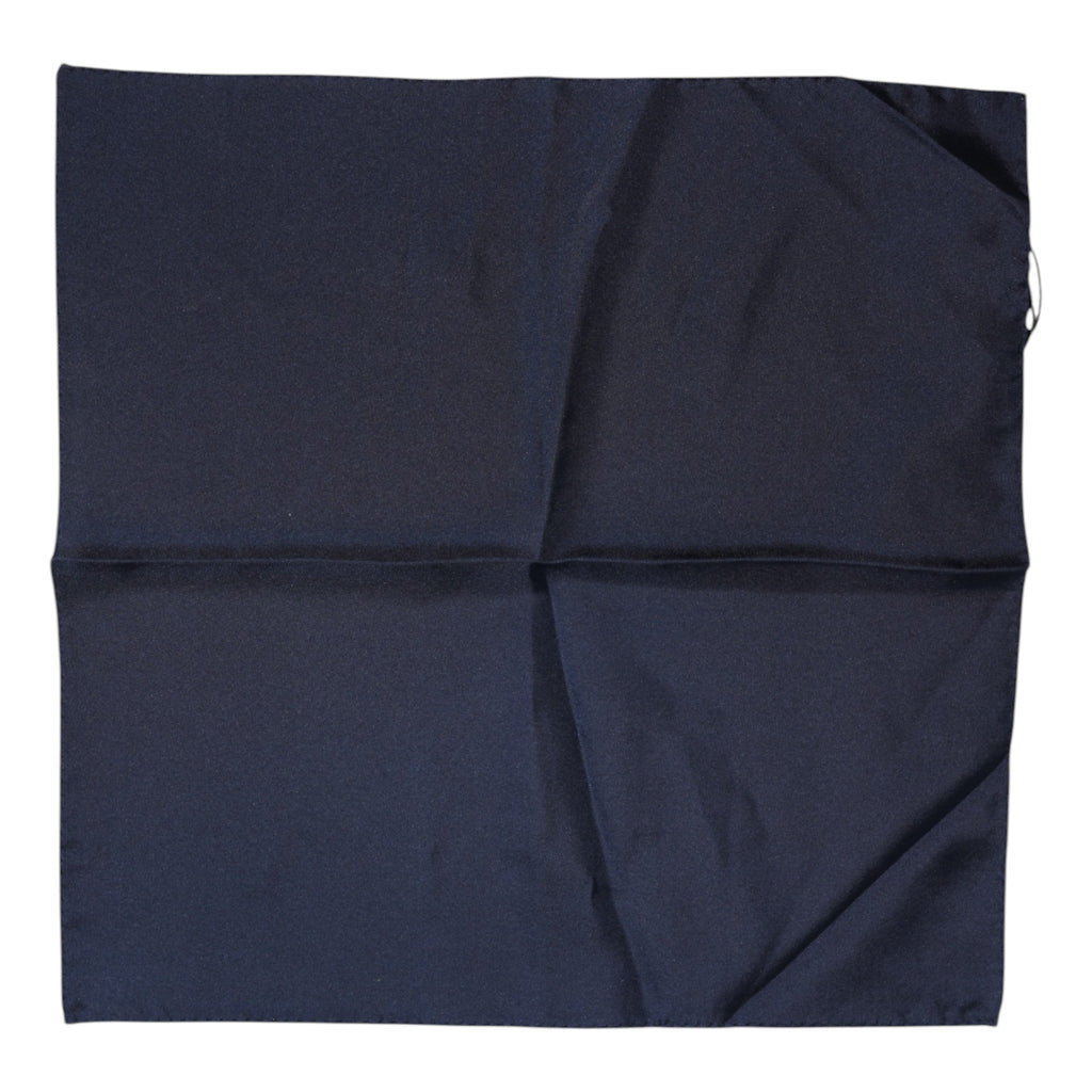 Foulard da Uomo Quadrato Dolce & Gabbana in Seta Blu Scuro