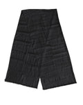 Dolce & Gabbana Dark Gray Cashmere Fringes Neck Warmer Scarf
