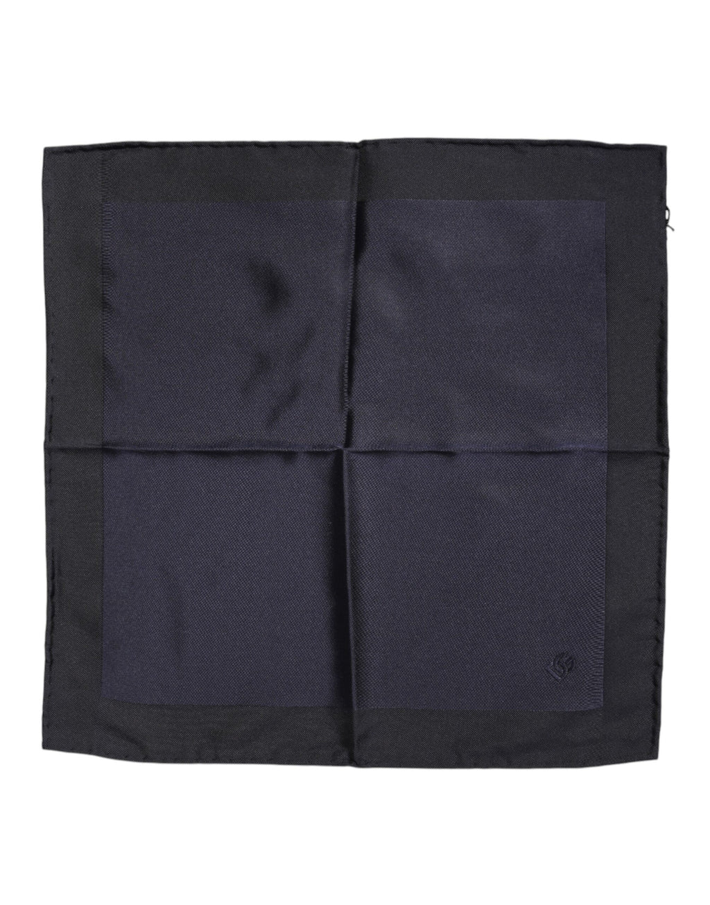 Foulard Sciarpa Quadrata da Uomo Dolce & Gabbana in Seta Blu Scuro
