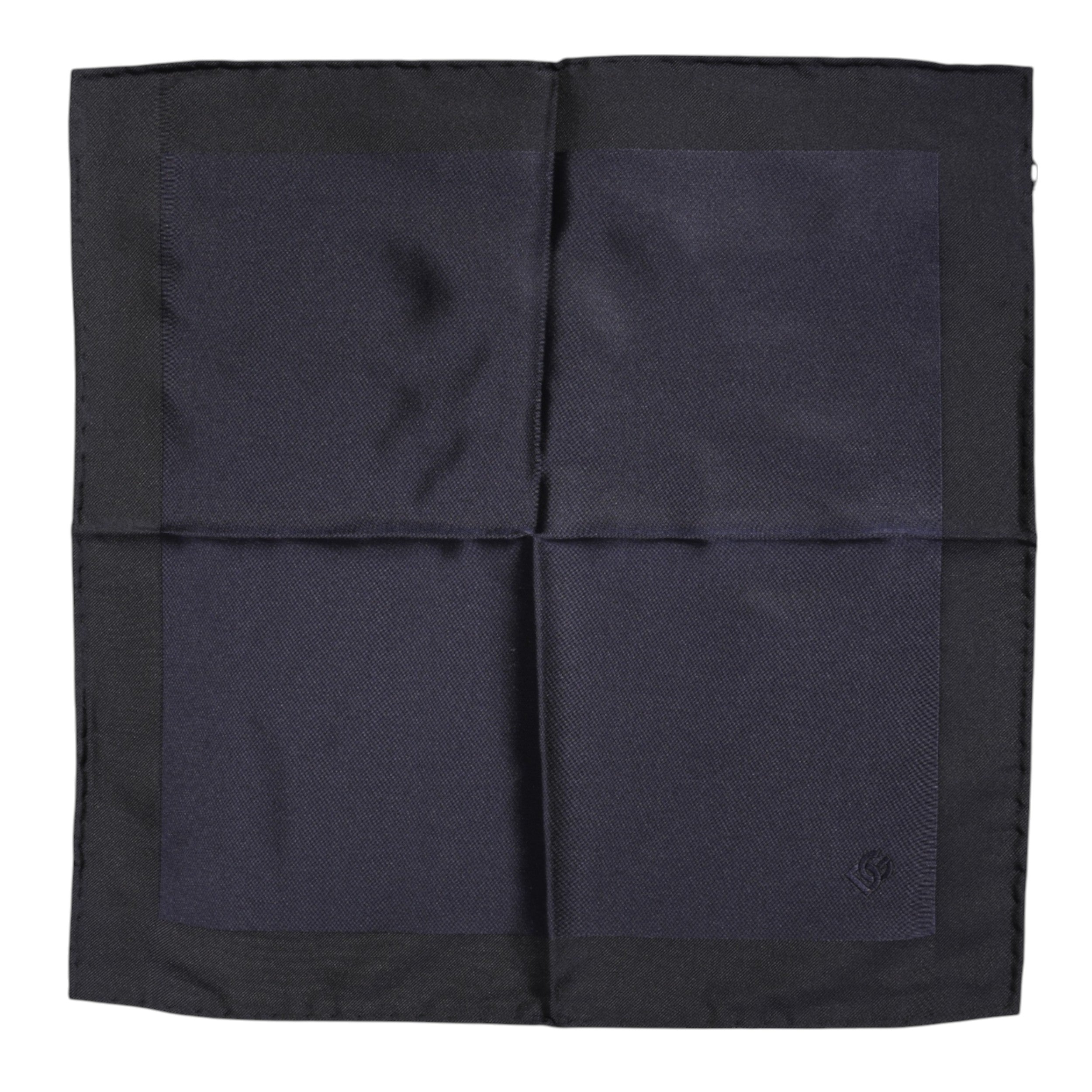 Foulard Sciarpa Quadrata da Uomo Dolce & Gabbana in Seta Blu Scuro