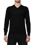 Dolce & Gabbana Maglione pullover in maglia con logo ricamato grigio scuro