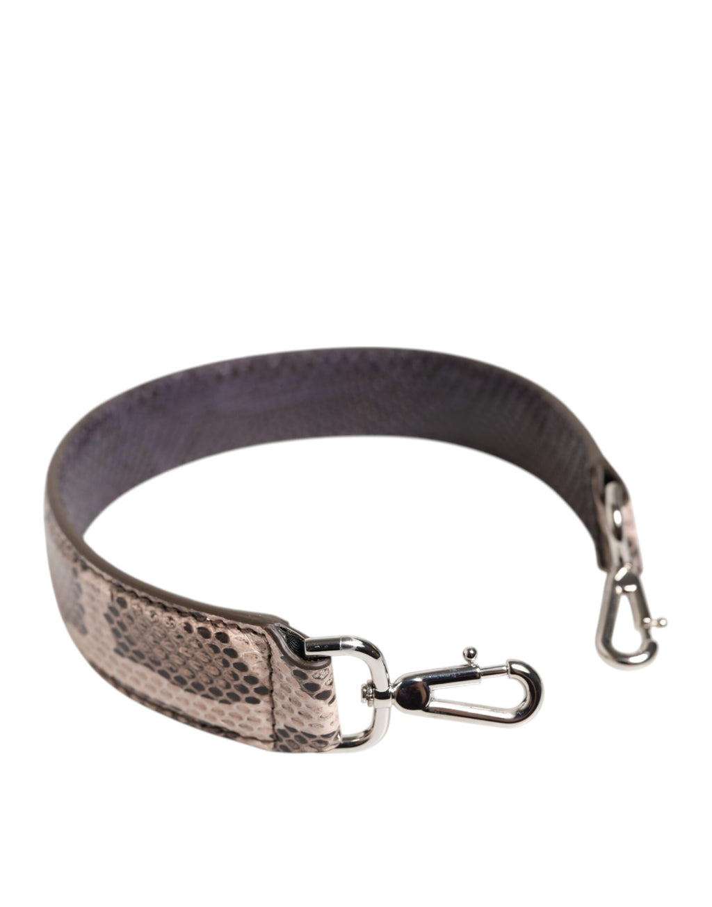 Dolce & Gabbana Tracolla Accessoria in Pelle Esotica Beige