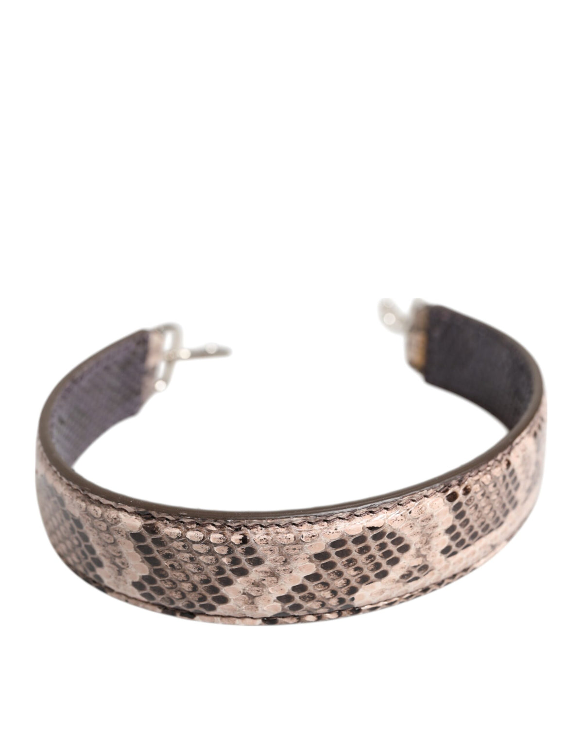 Dolce & Gabbana Tracolla Accessoria in Pelle Esotica Beige
