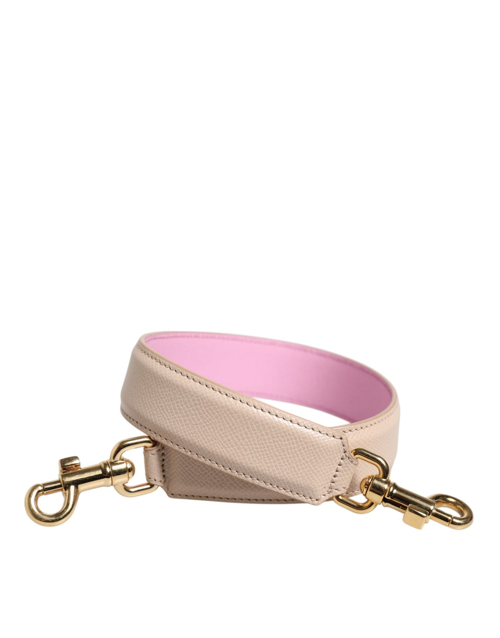 Dolce & Gabbana Tracolla per Borsa in Pelle Rosa Beige