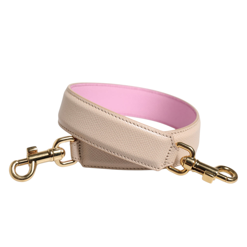 Dolce & Gabbana Tracolla per Borsa in Pelle Rosa Beige