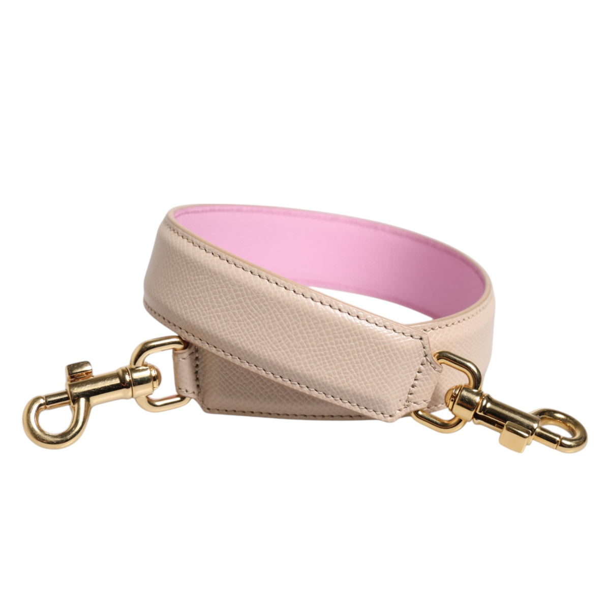 Dolce & Gabbana Tracolla per Borsa in Pelle Rosa Beige