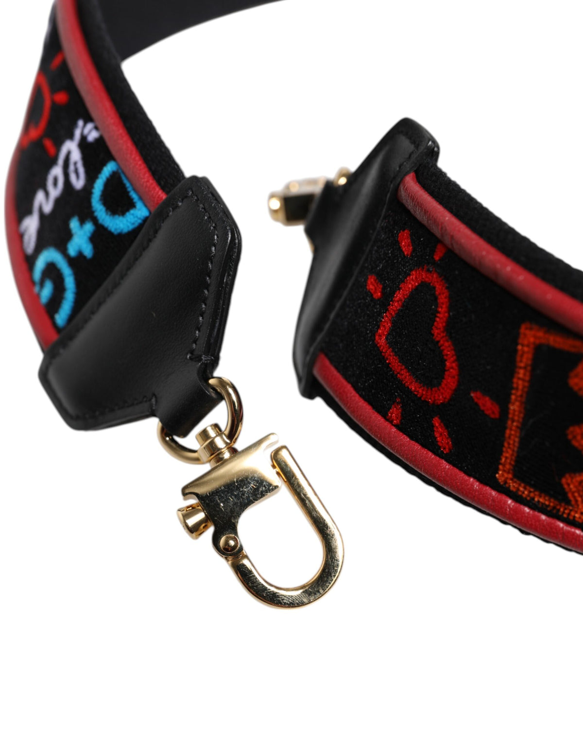 Tracolla accessoria da donna Dolce & Gabbana in cotone nero stampato