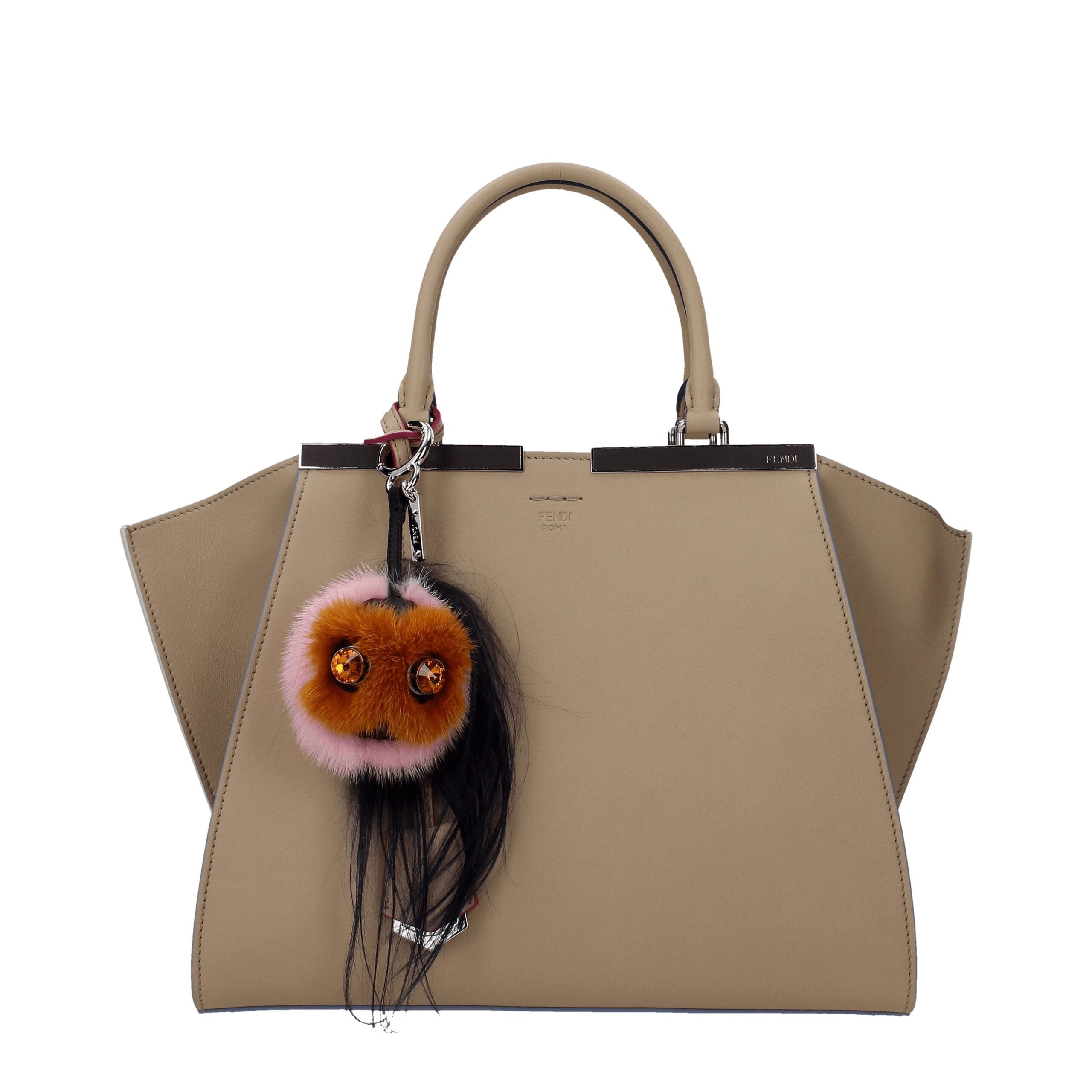 Portachiavi Fendi in Pelliccia Marrone